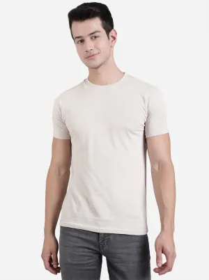 Fog Grey Solid Slim Fit T-Shirt | JadeBlue