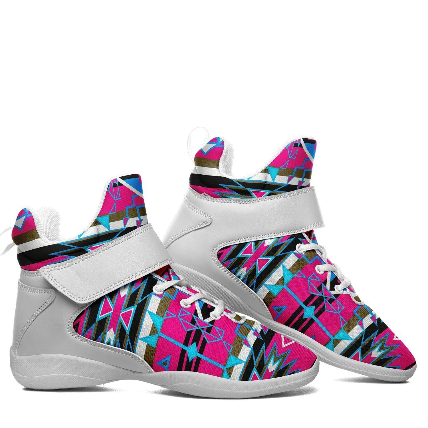 Force of Nature Sunset Storm Ipottaa Basketball / Sport High Top Shoes - White Sole