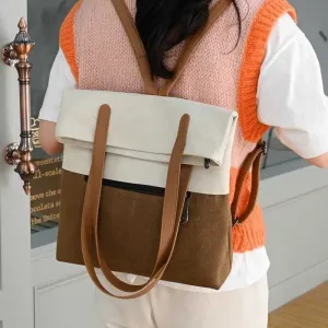 Glow Chic's Versatile Retro Canvas Handbag