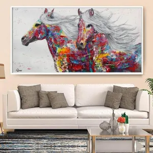 Grafitti Art Horses Poster Painting