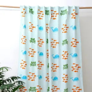 Gudgoodie 100% Cotton Canvas Curtains- Undersea Oasis