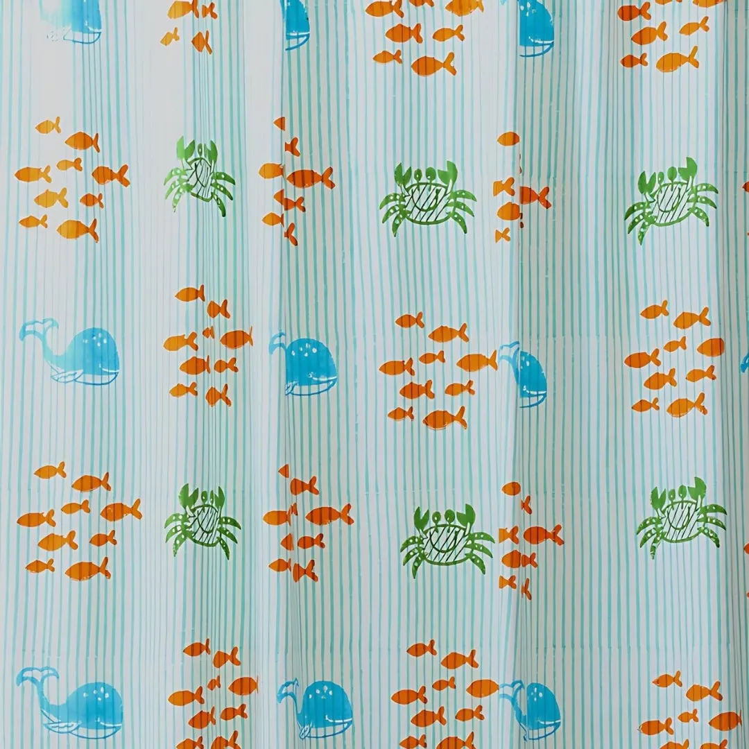 Gudgoodie 100% Cotton Canvas Curtains- Undersea Oasis