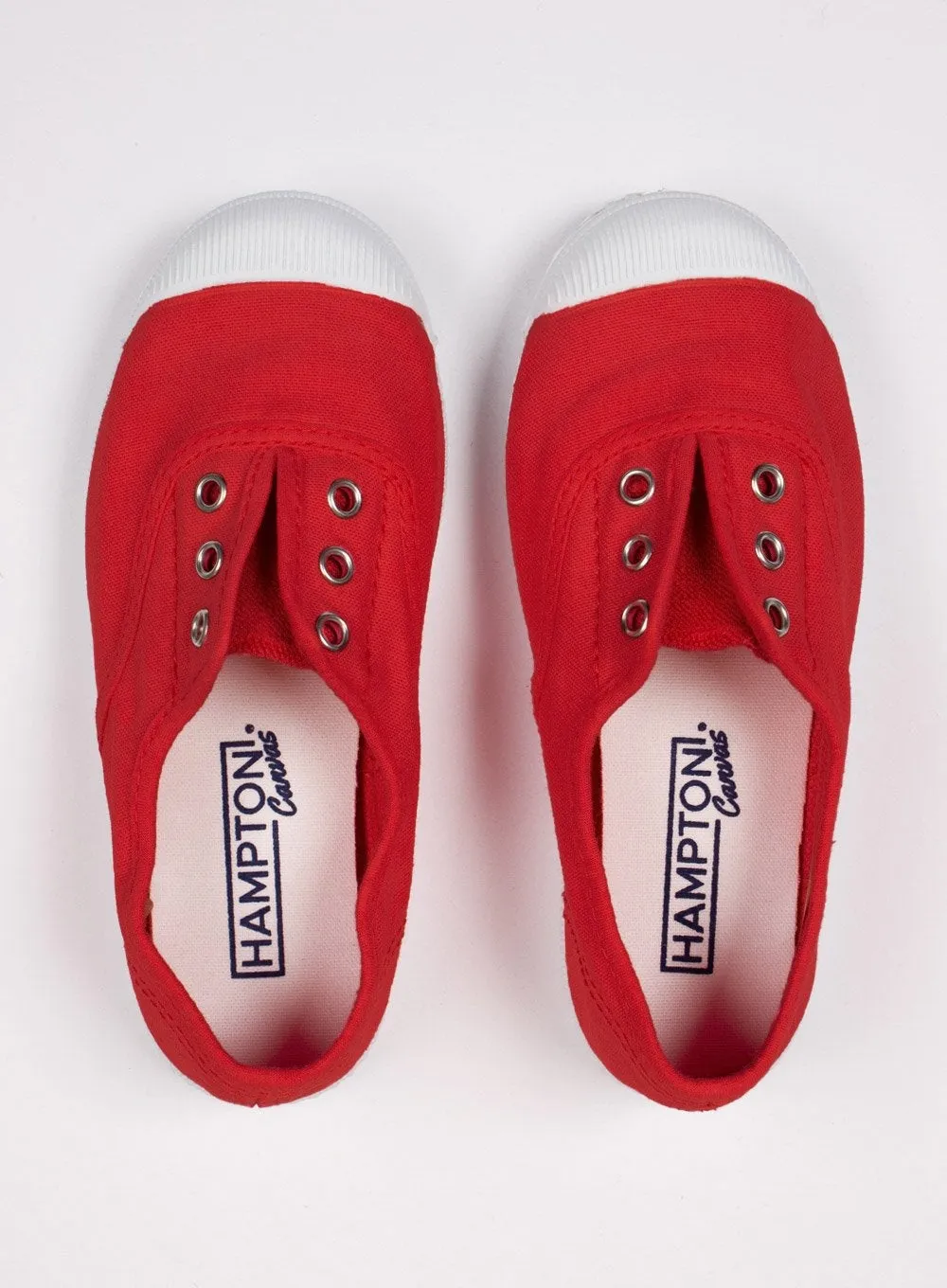 Hampton Canvas Plum Plimsolls in Red