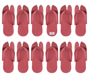 Heart Home Rubber Bathroom Slipper for Men & Women 6 Pair (Red) 54HH4211.