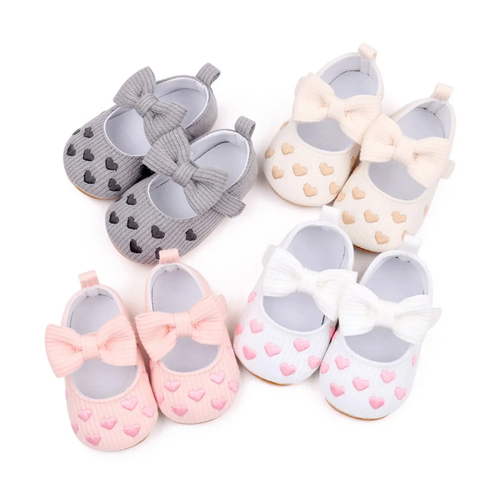 Heartfelt Mary Jane Cotton Baby Flats