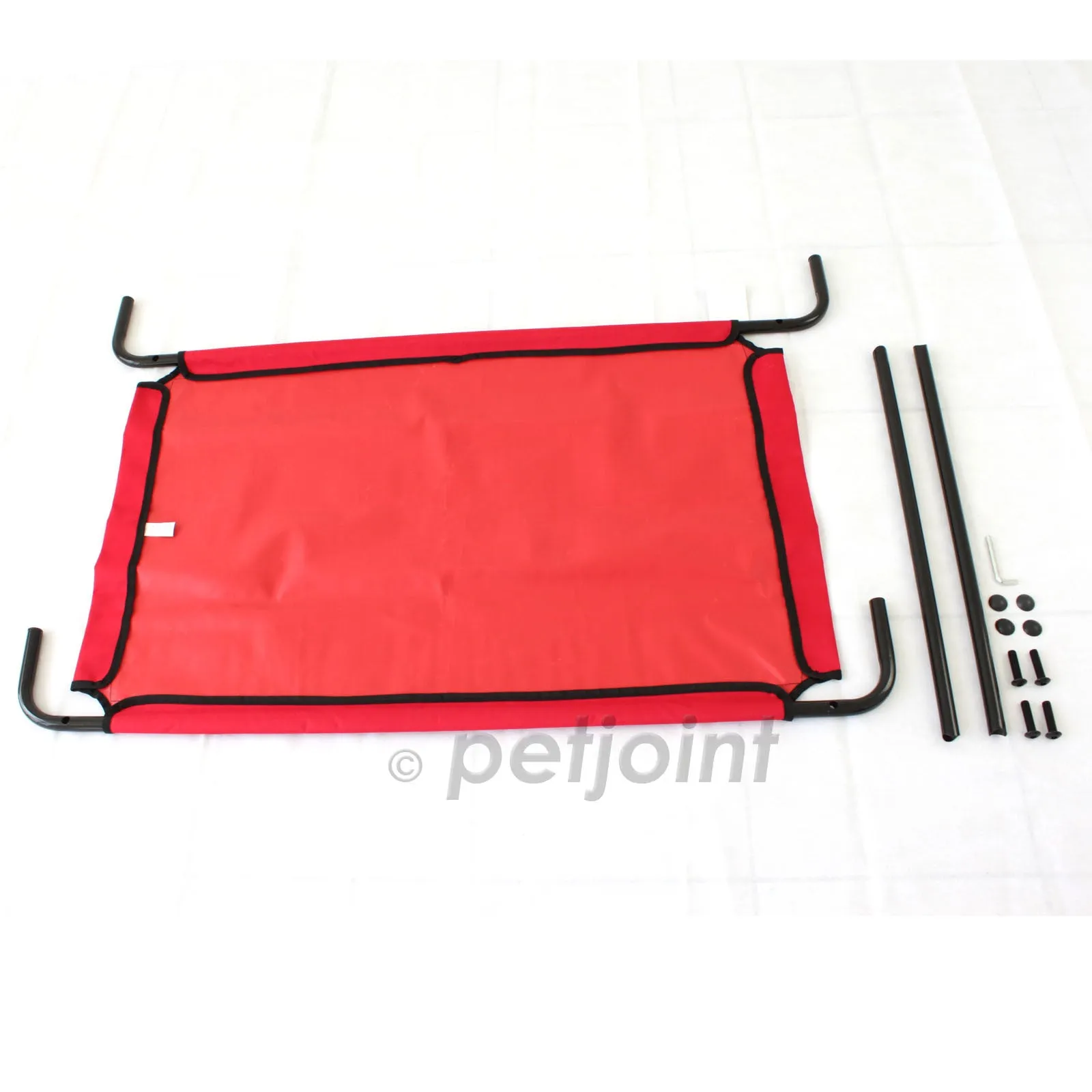 Heavy Duty Pet Dog Bed Trampoline Hammock Cat Puppy - Red Canvas