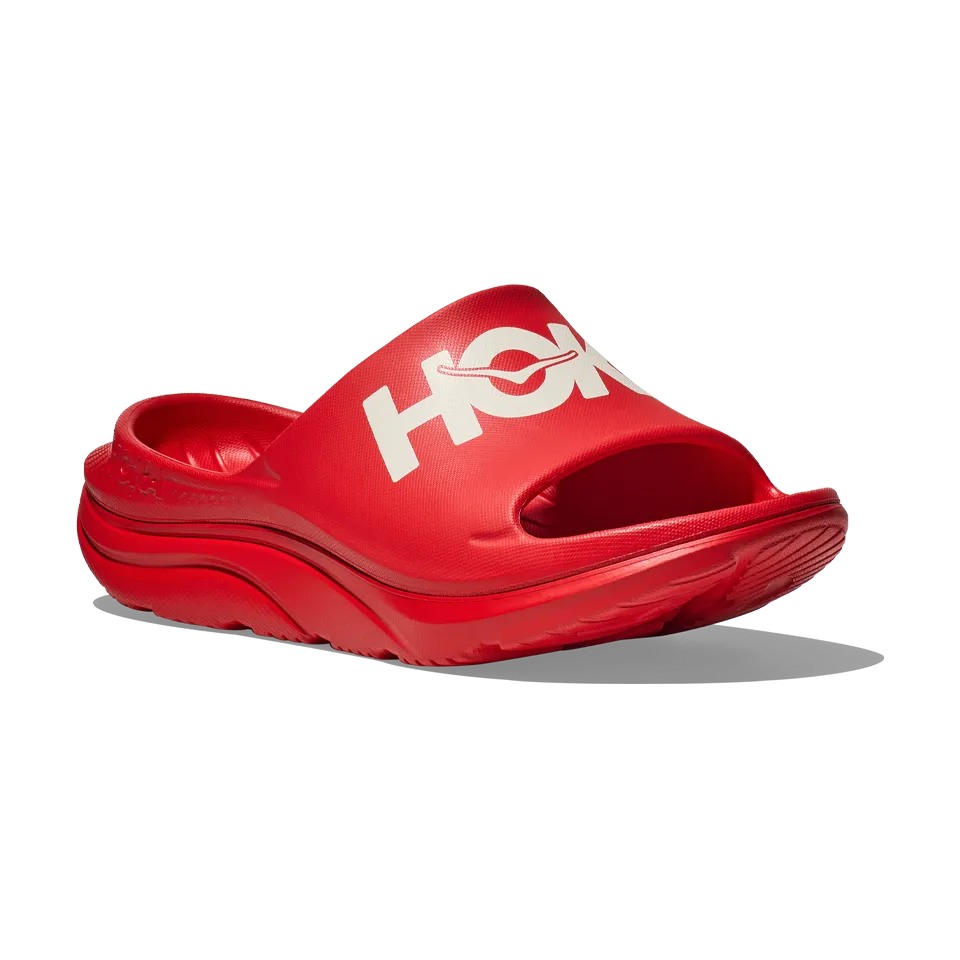 HOKA All Gender Ora Athletic Slide Vermillion/White