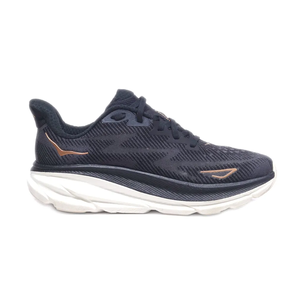 Hoka Clifton 9 Sport Shoes Fabric Black Colour For Men