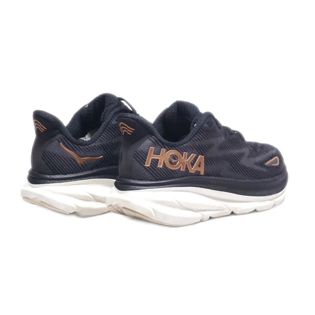 Hoka Clifton 9 Sport Shoes Fabric Black Colour For Men