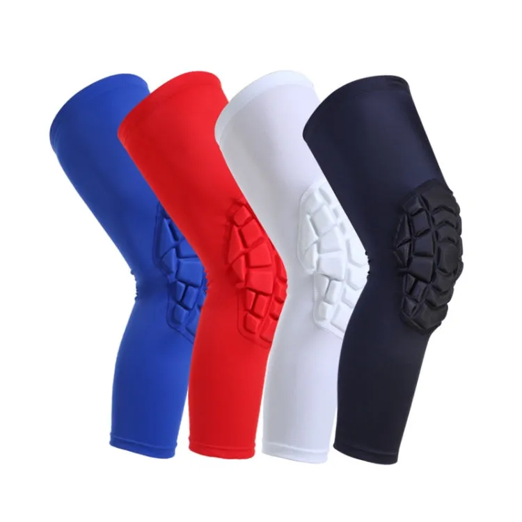 Hot Pressed Honeycomb Knee Pads Basketball Climbing Sports Knee Pads Protective Gear, Specification: L (Red)