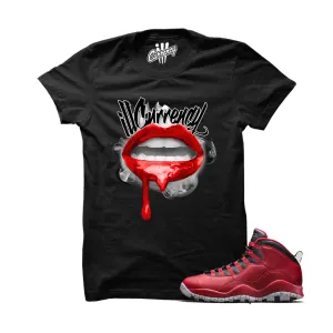 ill Lips GymRed10s Black T Shirt