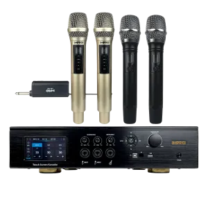 ImPro MA-8 1800W Mixing Amplifier Bundle with ImPro UHF-88II Wireless Microphones