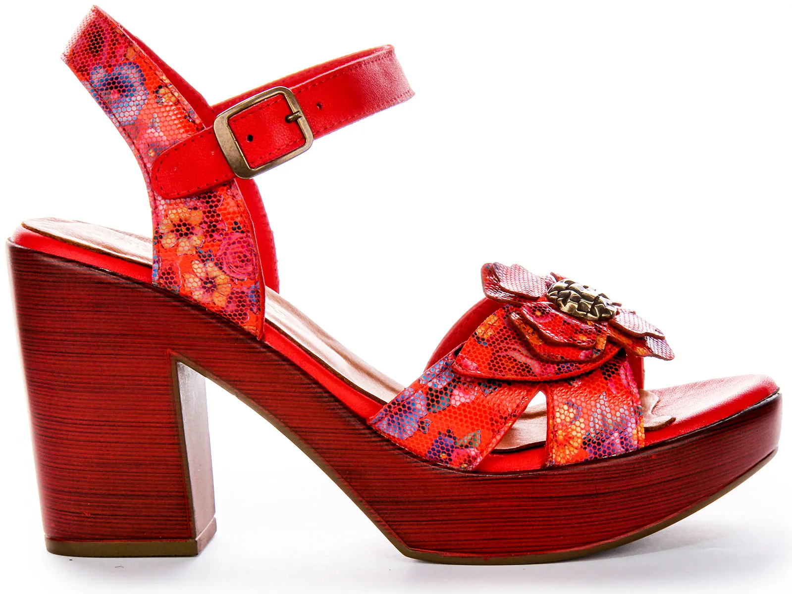 Justinreess England Sunny In Red Floral For Women