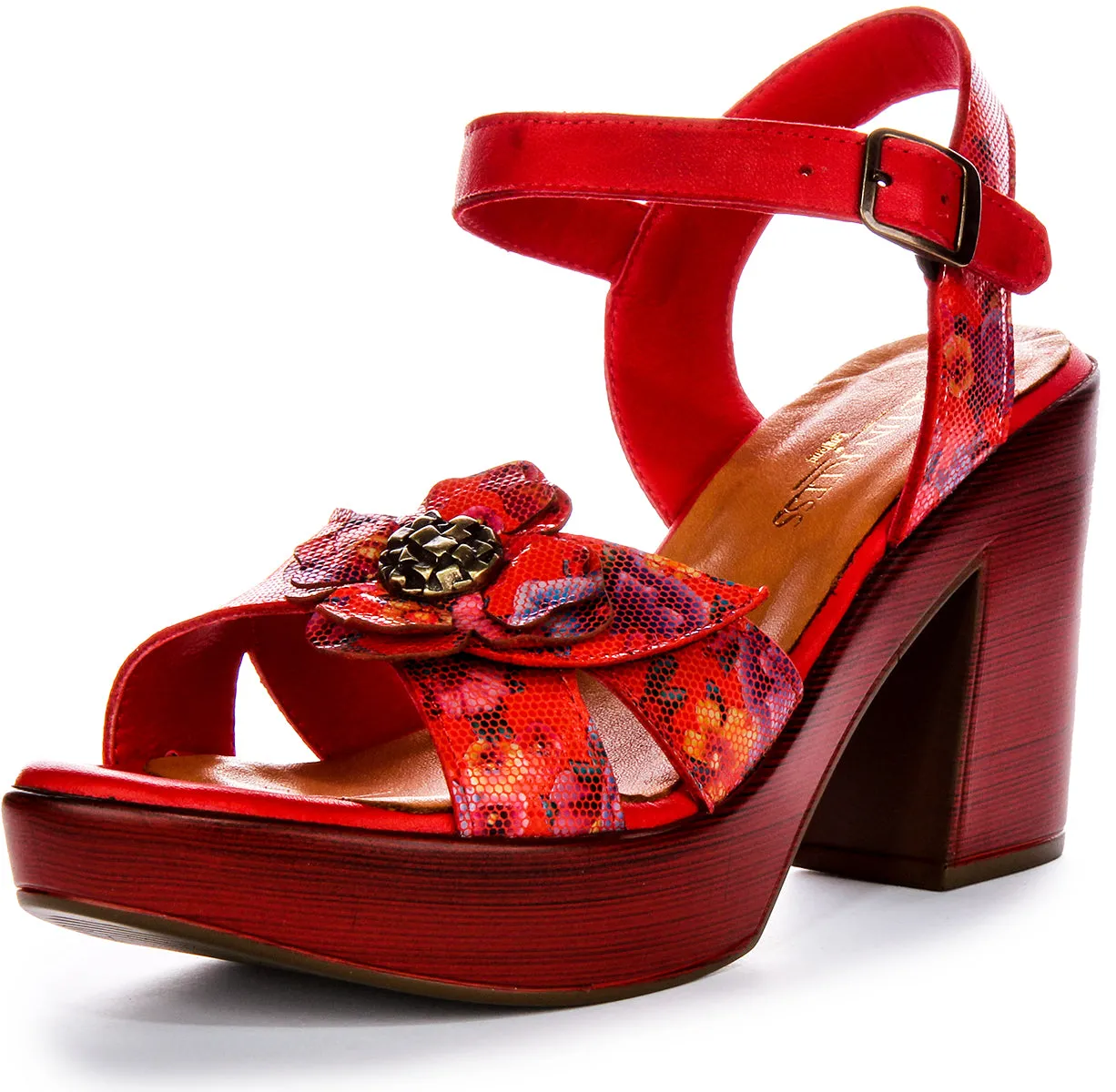 Justinreess England Sunny In Red Floral For Women