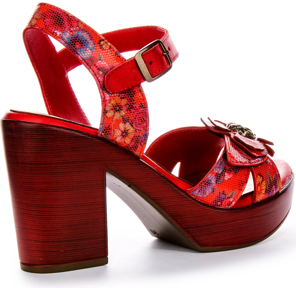 Justinreess England Sunny In Red Floral For Women