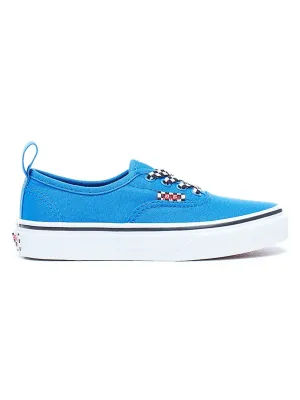 Kids Boy Check Lace Plain Shoes,Blue