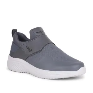 Leap7x By Liberty Mens FLATRON-1E Dark Grey Sports Non Lacing Shoes