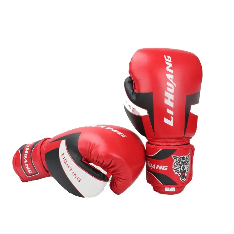 LIHUANG S1 Fitness Boxing Gloves Adult Sanda Training Gloves, Size: 8oz(Red)