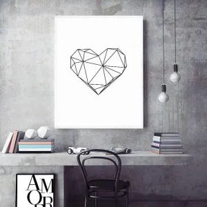 Love Message Canvas Wall Art Prints