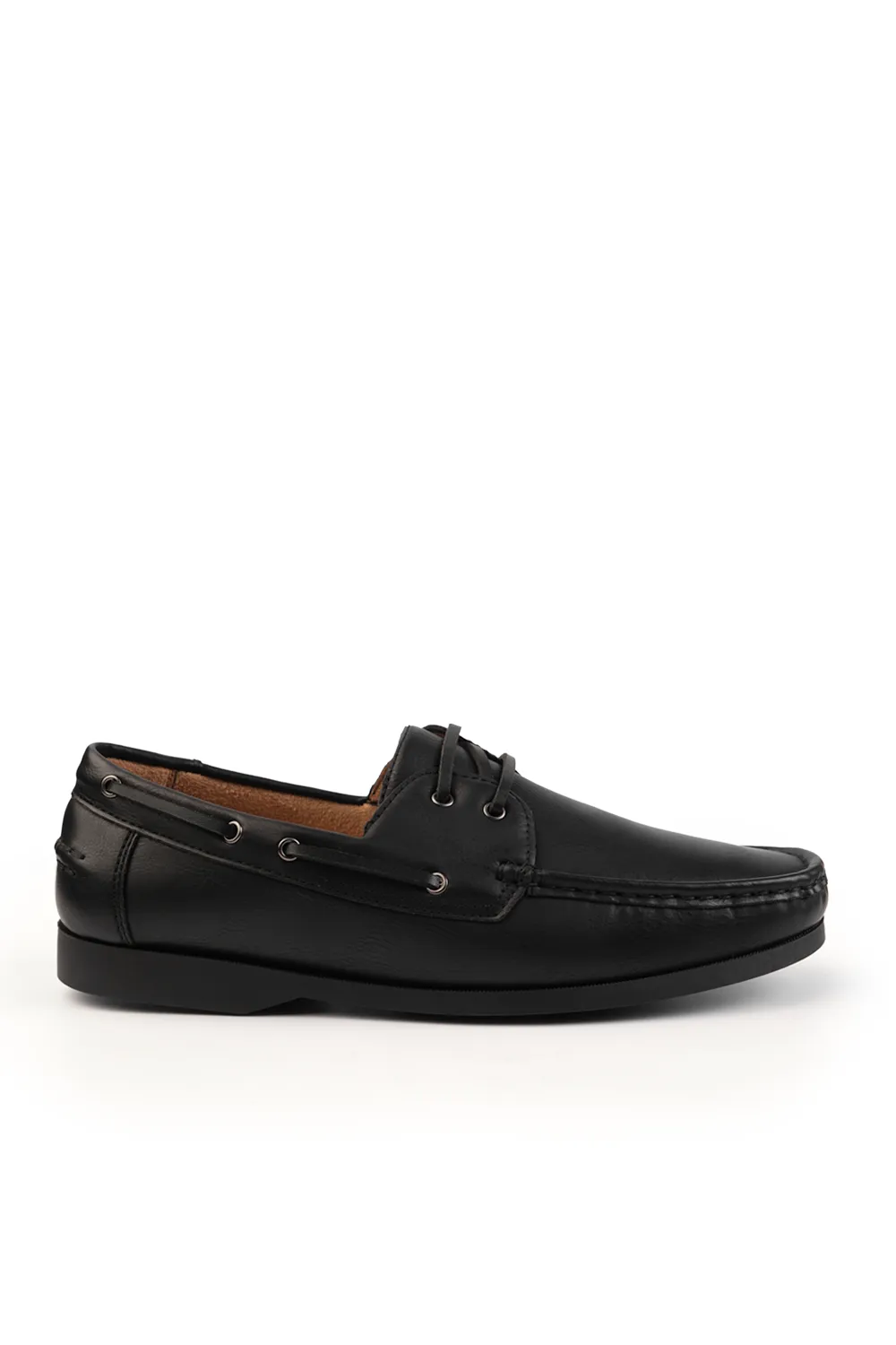 LUCAS BOAT SHOES IN BLACK