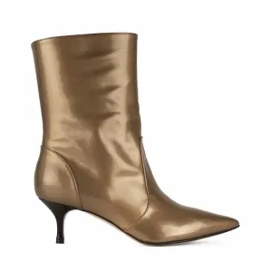 Marla Rusty Gold Patent Leather Pull-on Boots