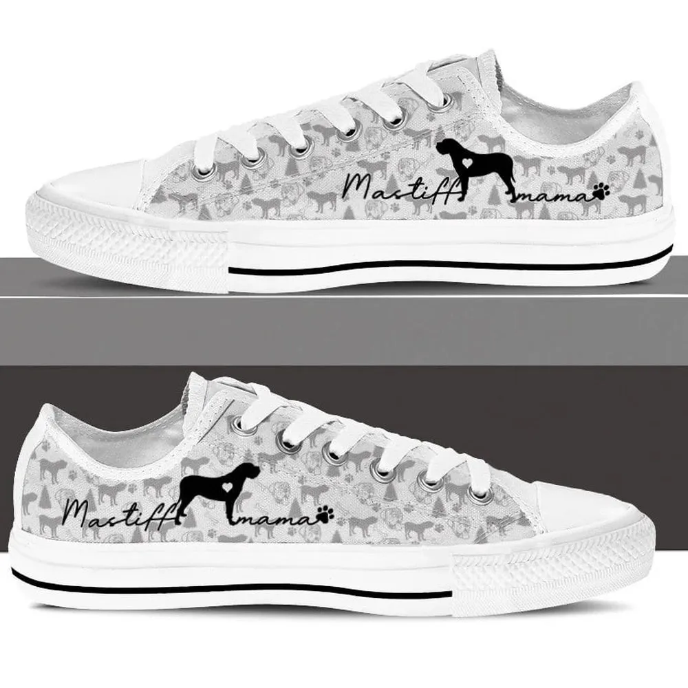 Mastiff Low Top Shoes - Dog Walking Shoes Men Women, Dog Printed Shoes, Canvas Shoes For Men, Women