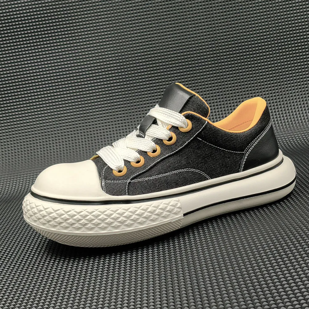 Men Minimalist Fashion Denim Canvas Casual Sneakers