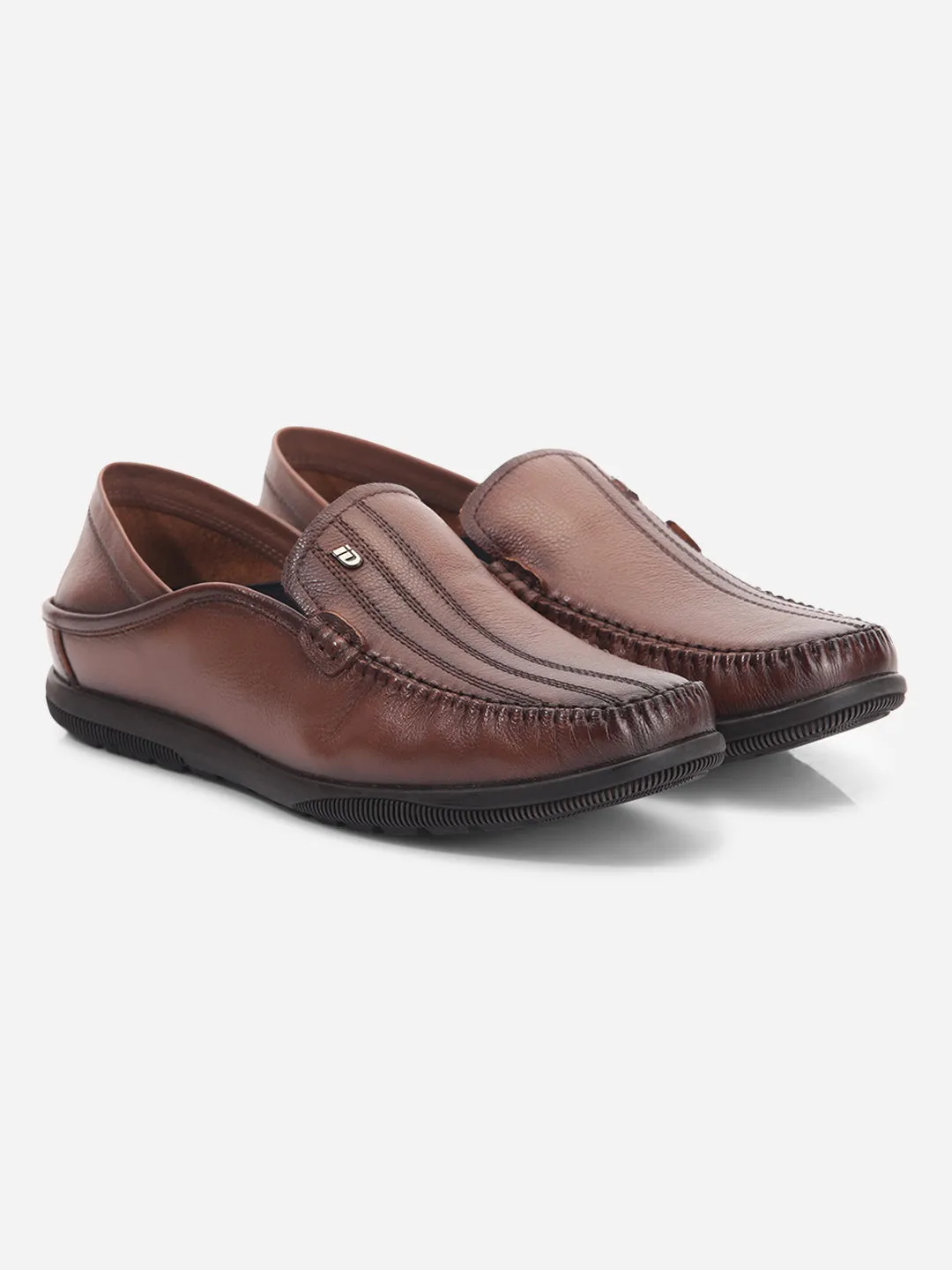 Men's Brown Round Toe Casual Slip (ID1159)