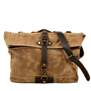 Men's Canvas Shoulder Bag Vintage Messenger Bag Retro Durable Briefcase Bag Casual Tote Bag For Gift