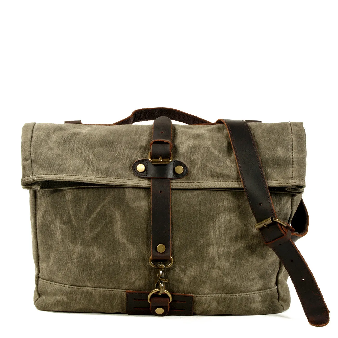 Men's Canvas Shoulder Bag Vintage Messenger Bag Retro Durable Briefcase Bag Casual Tote Bag For Gift