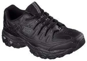 Mens Skechers After Burn Memory Fit Sneaker - Wide Width -  50127-EWW-BBK Black