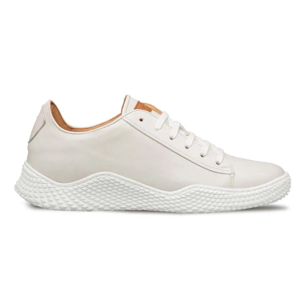 MEZLAN Men’s Pristine White Leather Sneakers