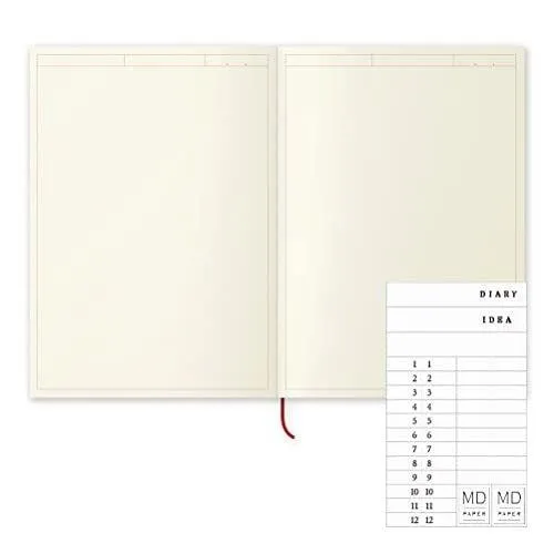 MIDORI 1525 MD Notebook Journal A5 Notepad Life Record Green Frame Square Eye Grid