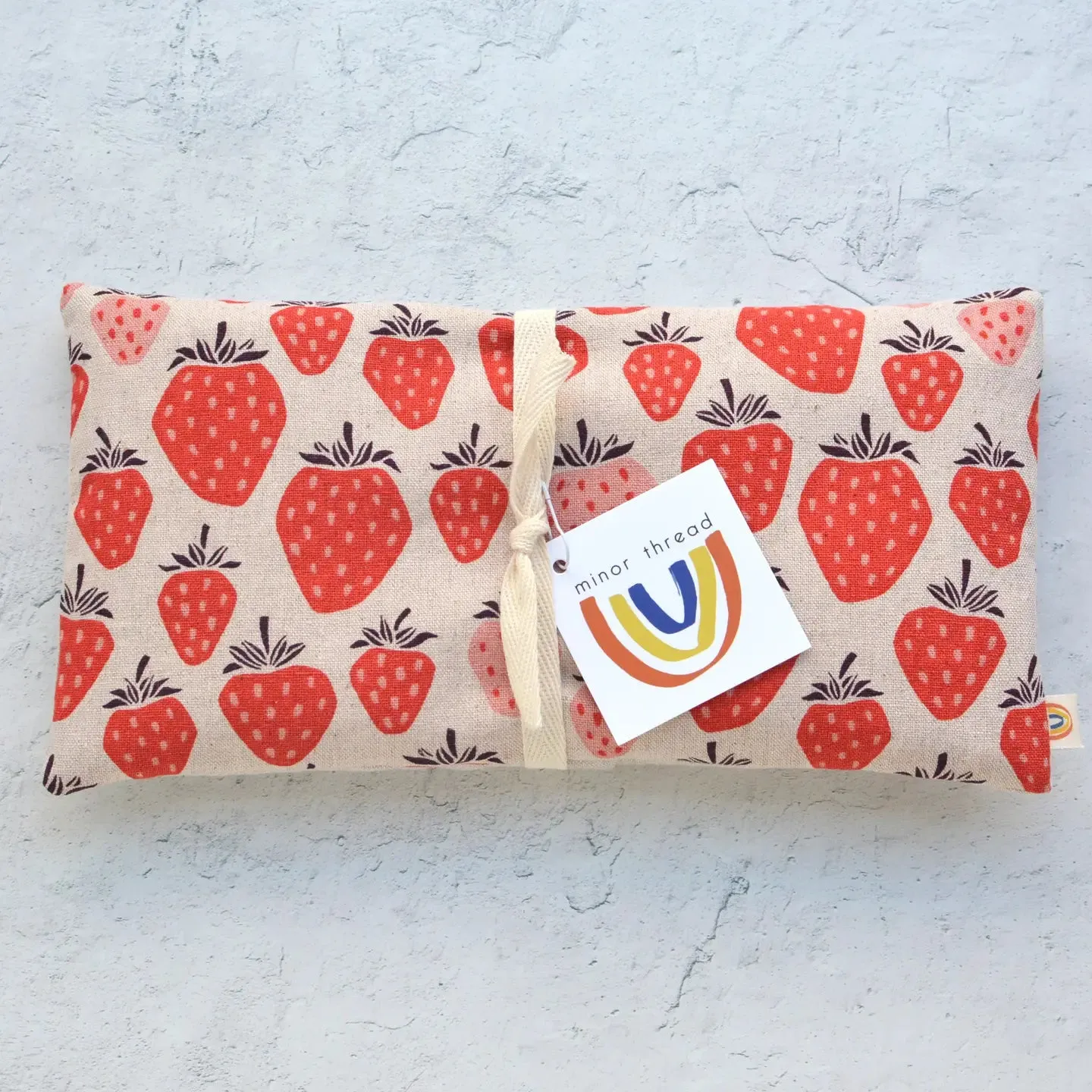 Minor Thread Strawberry Oversized Natural Eye Pillow