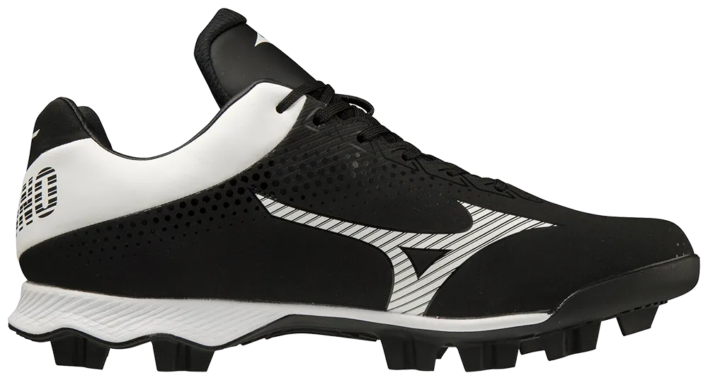 Mizuno Lightrevo TPU Moulded Adult Baseball/Softball Cleat - Black/White