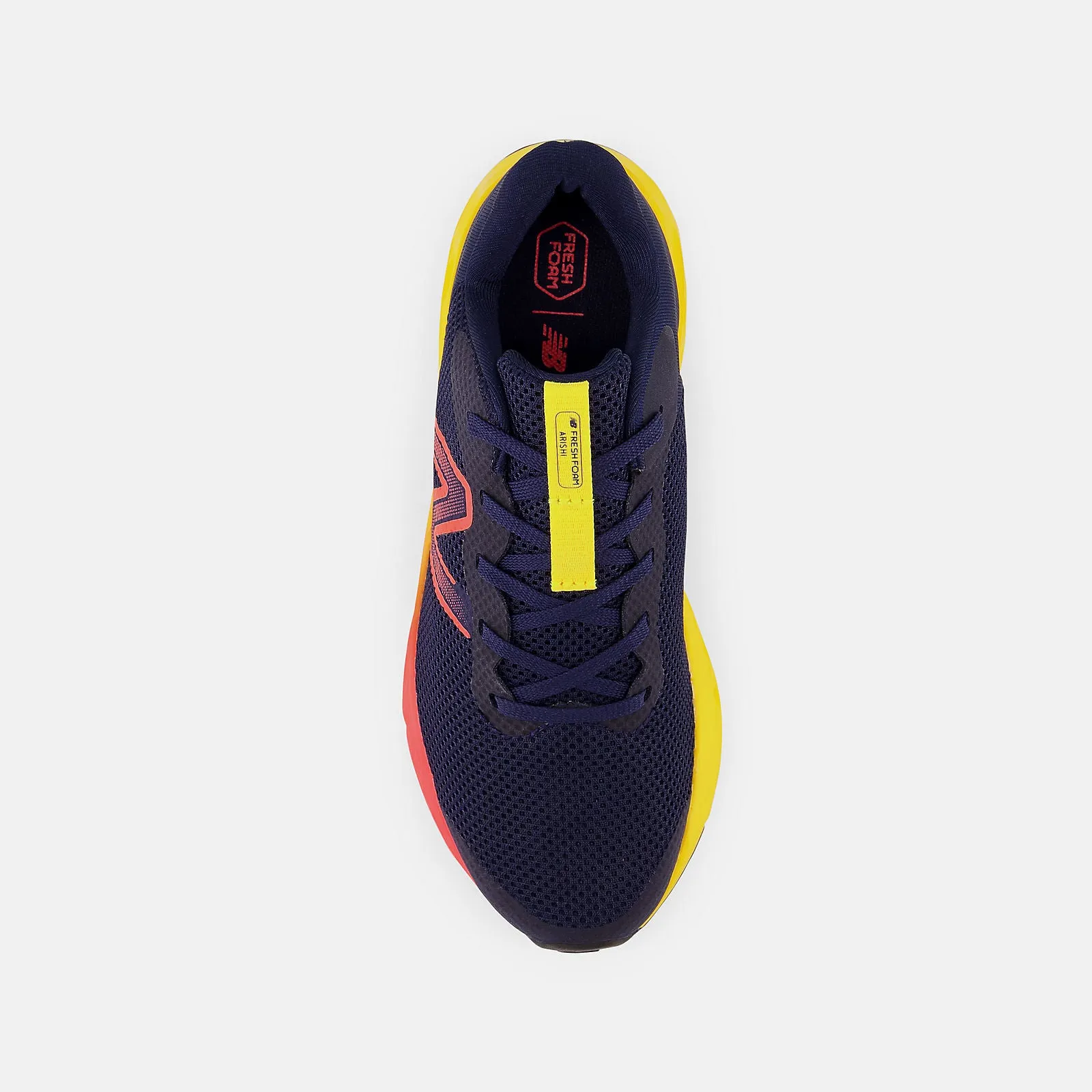 NEW BALANCE JUNIOR ARISHI NAVY/RED RUNNING SHOE