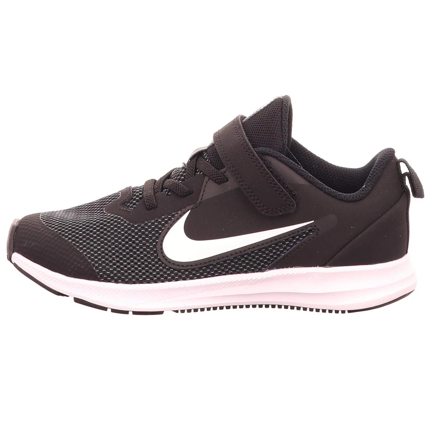 Nike Girls Downshifter 9 (TDV) Black/White-Anthracite-Cool Grey Running Shoe (AR4137-002)