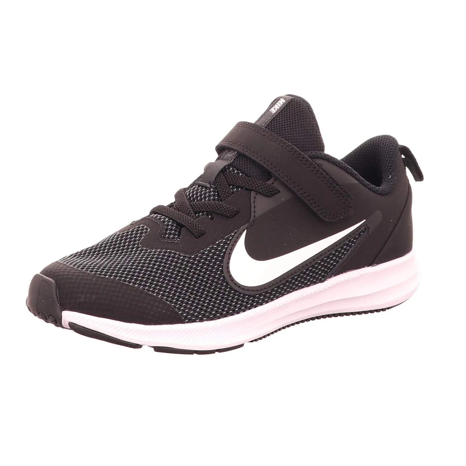 Nike Girls Downshifter 9 (TDV) Black/White-Anthracite-Cool Grey Running Shoe (AR4137-002)