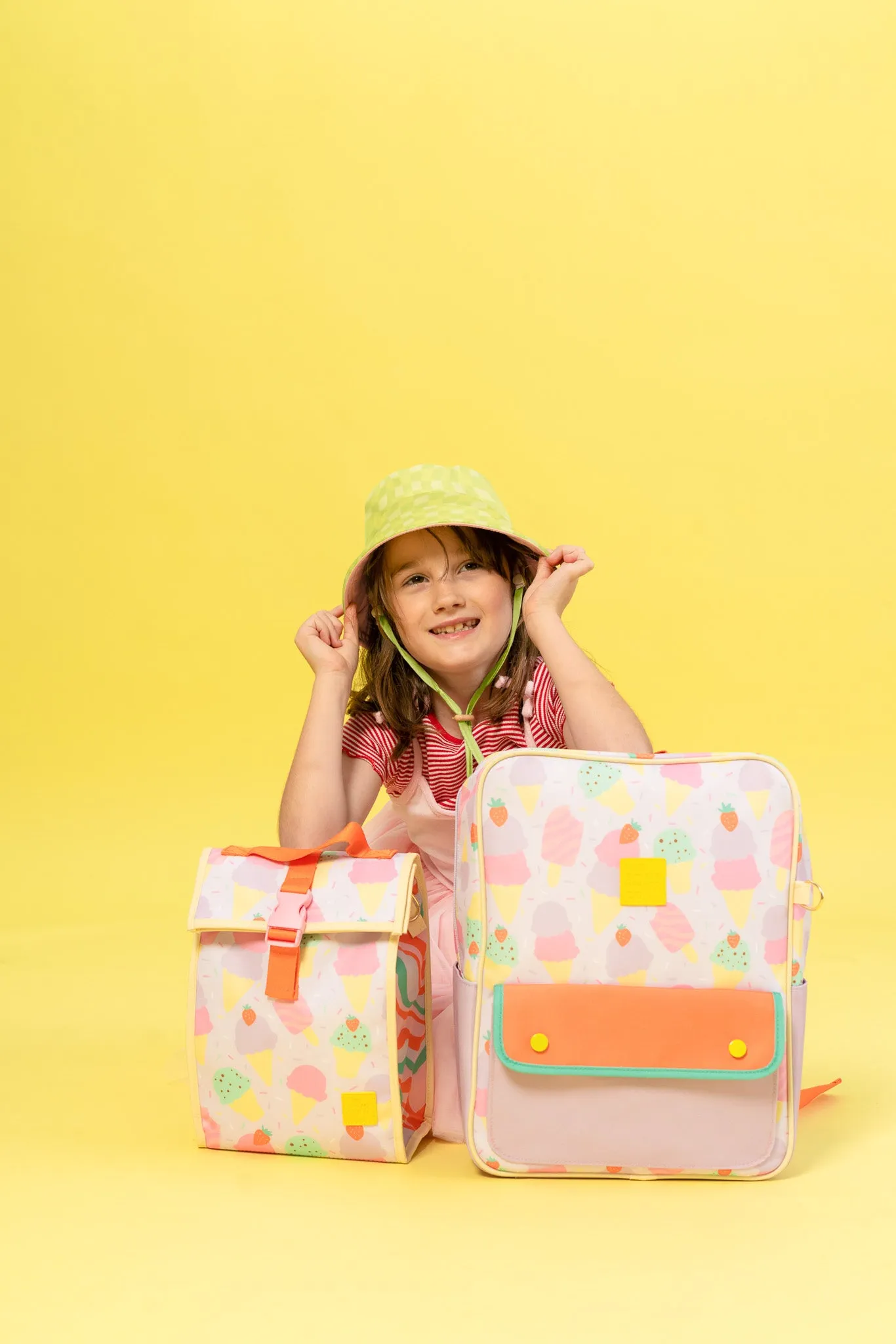 Pink & Lime Reversible Mini Bucket Hat