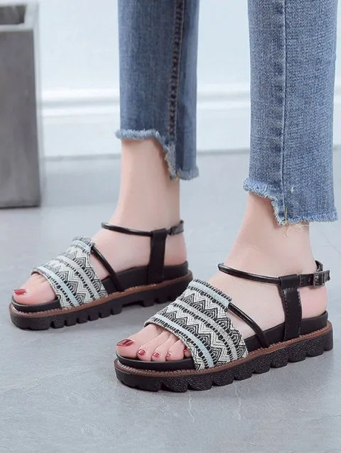 Queenly Printed Design Sandals