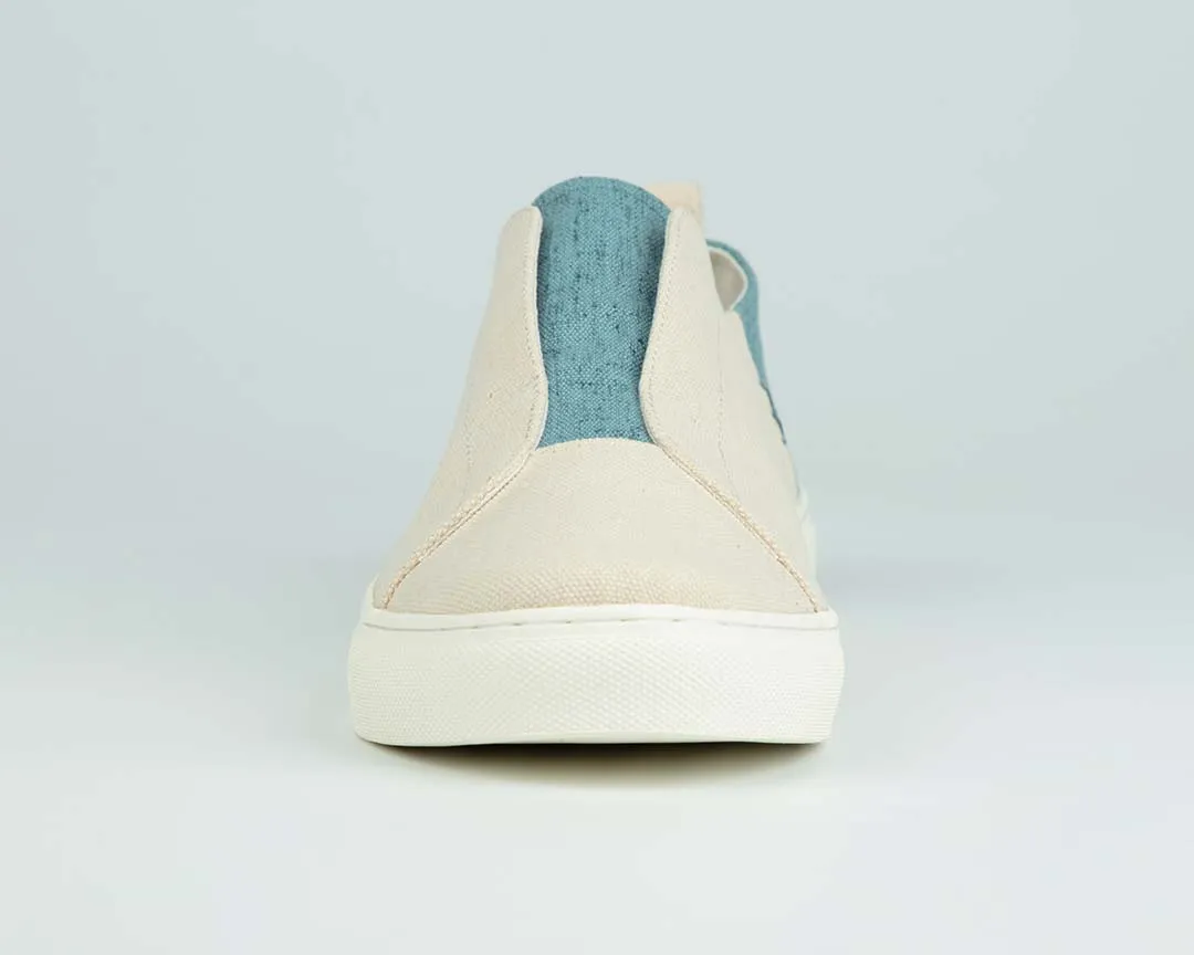 Recycled Canvas Slip-On Shoes in AQUAMARINE (For Him & Her)