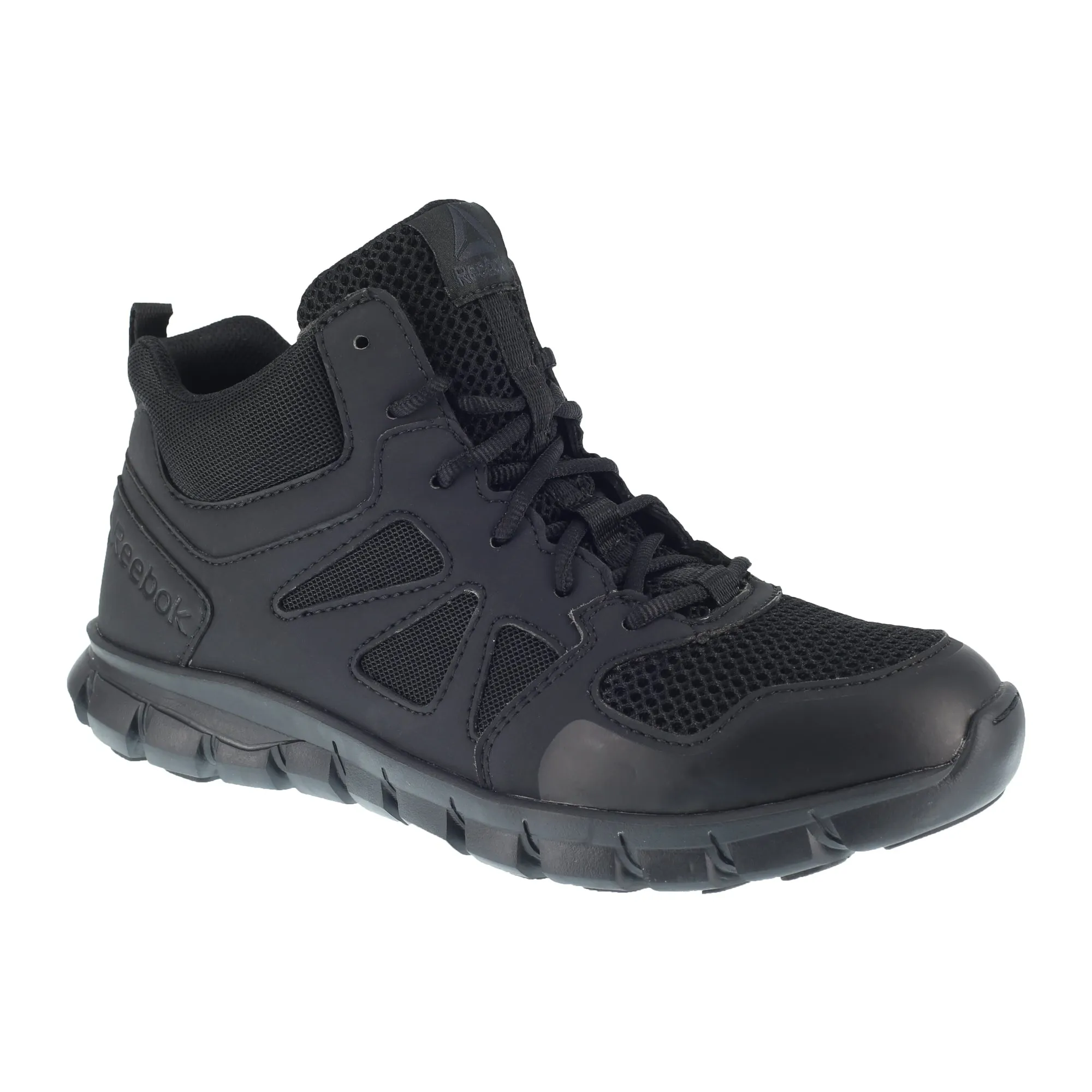 Reebok Womens Black Leather Work Boots Sublite Tactical