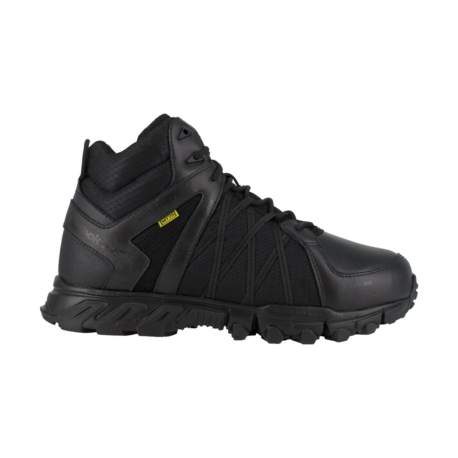 Reebok Wowowomens Black Leather Work Boots Trailgrip AT Int MetGuard