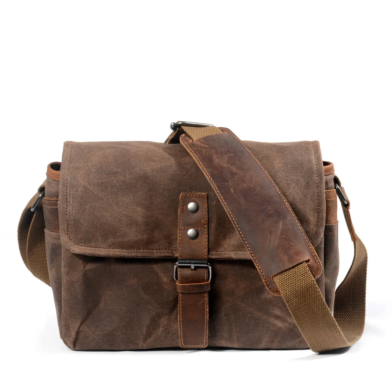 Retro Camera Waxed Canvas Shoulder Bags