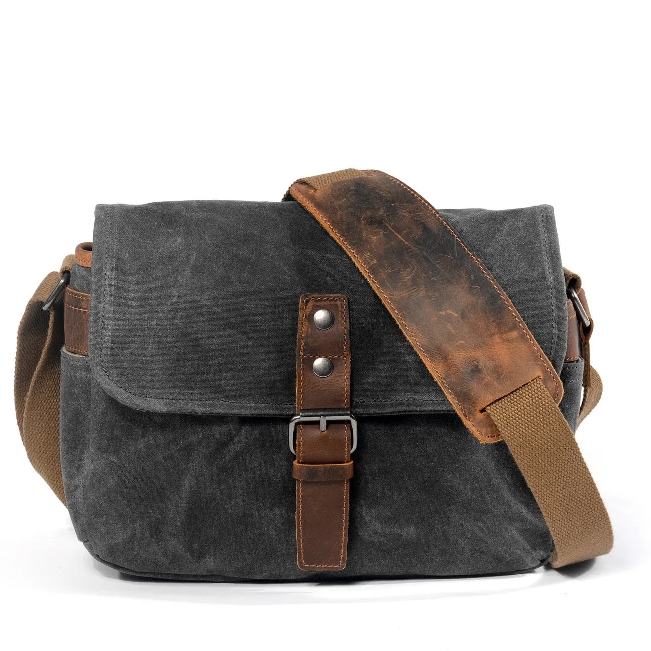 Retro Camera Waxed Canvas Shoulder Bags