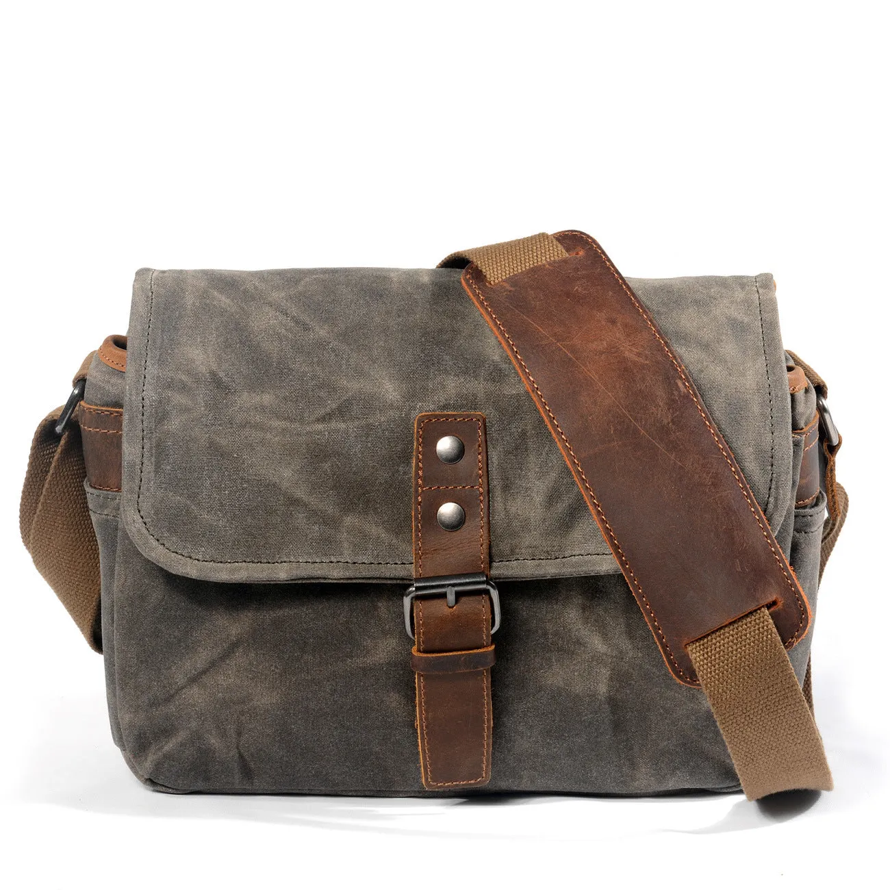 Retro Camera Waxed Canvas Shoulder Bags