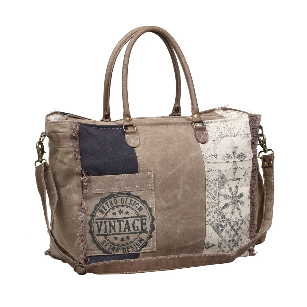 Retro Print Weekender Bag