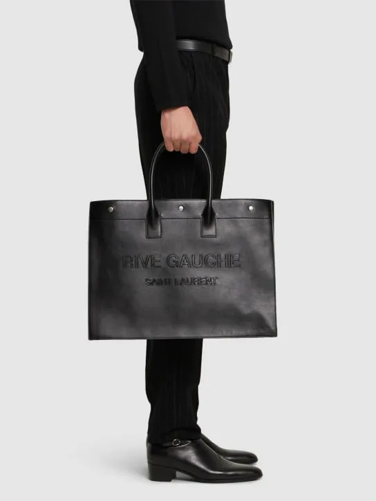 Saint Laurent   Large Rive Gauche leather tote bag 