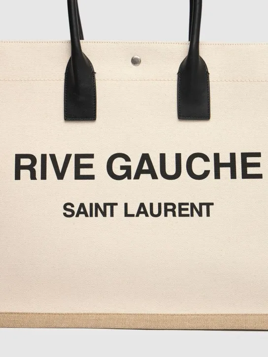 Saint Laurent   Rive Gauche printed canvas &amp; leather bag 