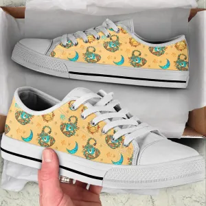 Scorpio Zodiac Fun Pattern Low Top Shoes , Low Top Sneaker, Low Top Canvas Shoes